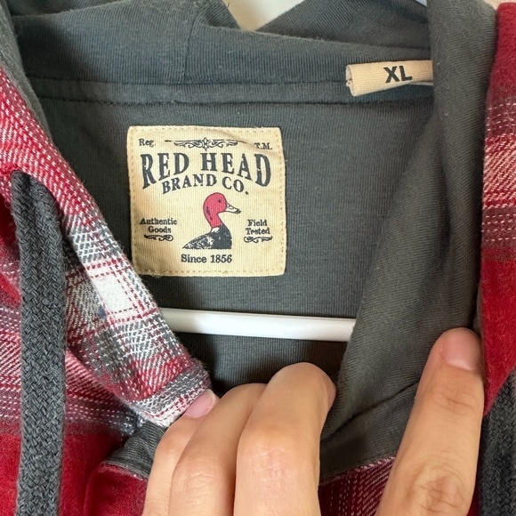 RedHead Red Plaid Shacket Men Size XL - Picture 3 of 4